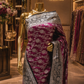 "The Royal Magenta & Black" Premium Banarasi Silk Saree