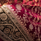 "The Royal Magenta & Black" Premium Banarasi Silk Saree