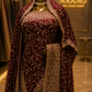 "The Bridal Burgundy" Premium Designer Saree with Veil