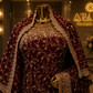 "The Bridal Burgundy" Premium Designer Saree with Veil
