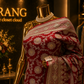 "The Maroon Splash" Premium Banarasi Silk Saree