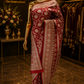 "The Maroon Splash" Premium Banarasi Silk Saree