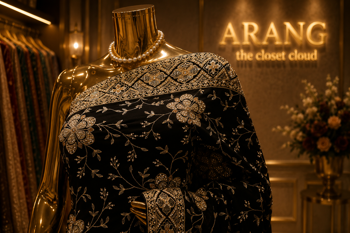 “The Midnight Black” Premium Designer Saree