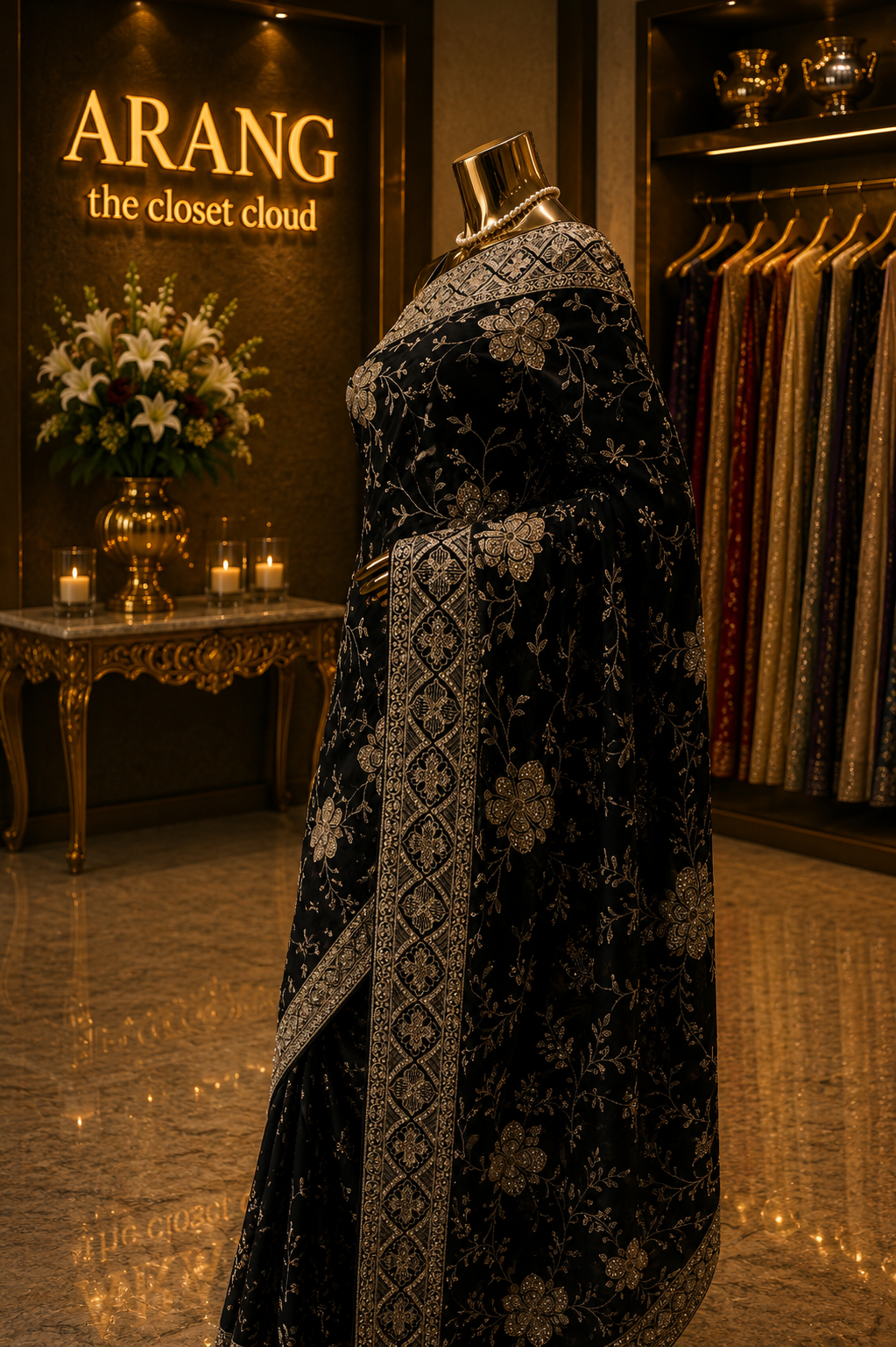 “The Midnight Black” Premium Designer Saree