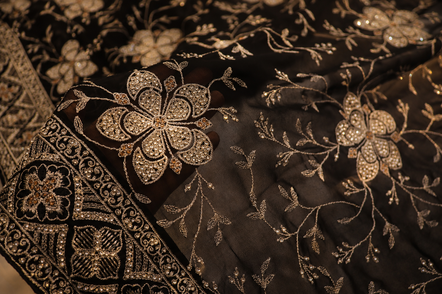 “The Midnight Black” Premium Designer Saree
