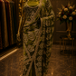 “The Luxurious Olive Green" Premium Designer Saree