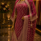 "The Dusty Magenta" Premium Designer Saree with Veil