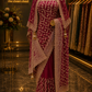 "The Dusty Magenta" Premium Designer Saree with Veil