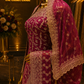 "The Dusty Magenta" Premium Designer Saree with Veil