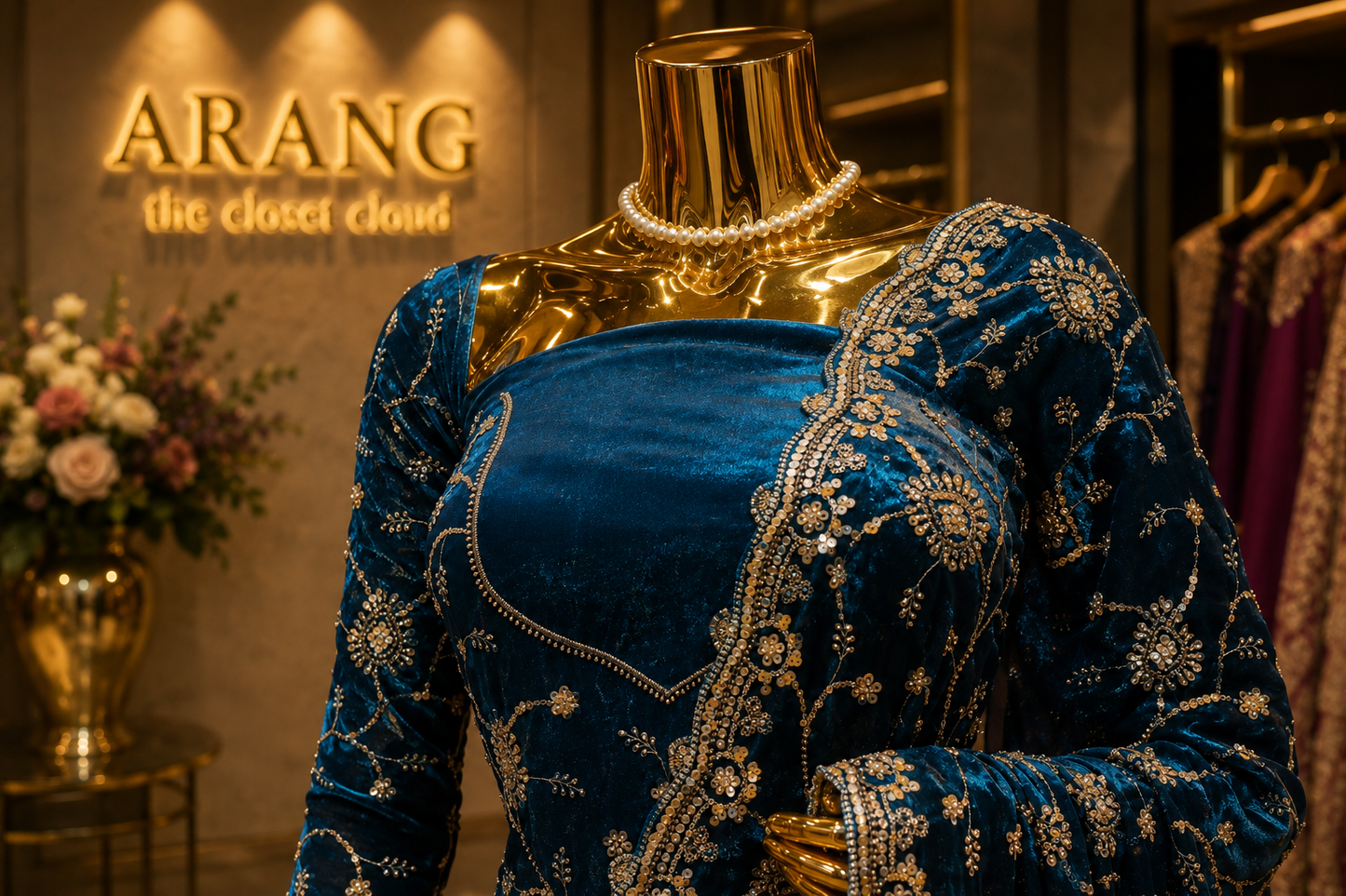 “The Royal Teal Blue" Premium Designer Saree