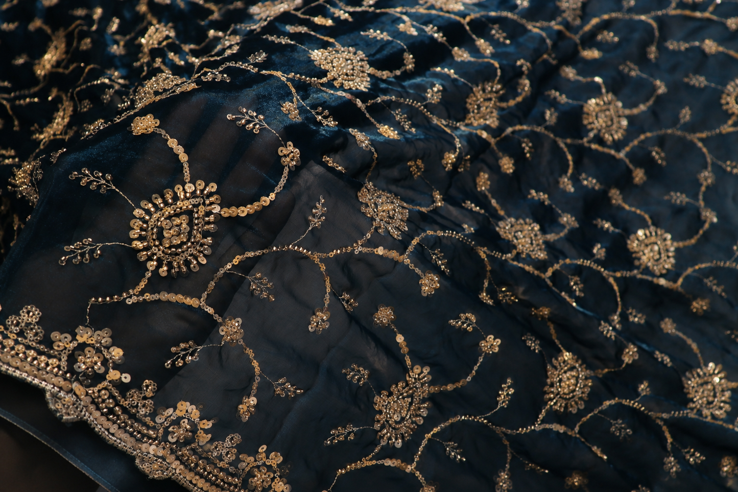 “The Royal Teal Blue" Premium Designer Saree
