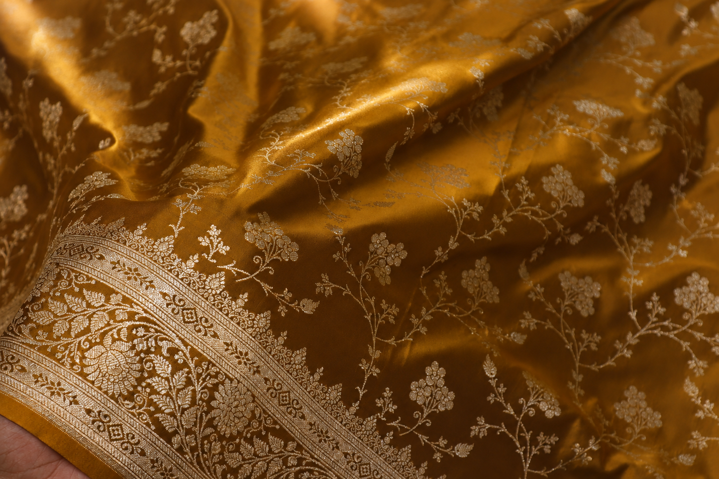 "The Golden Yellow" Premium Banarasi Silk Saree