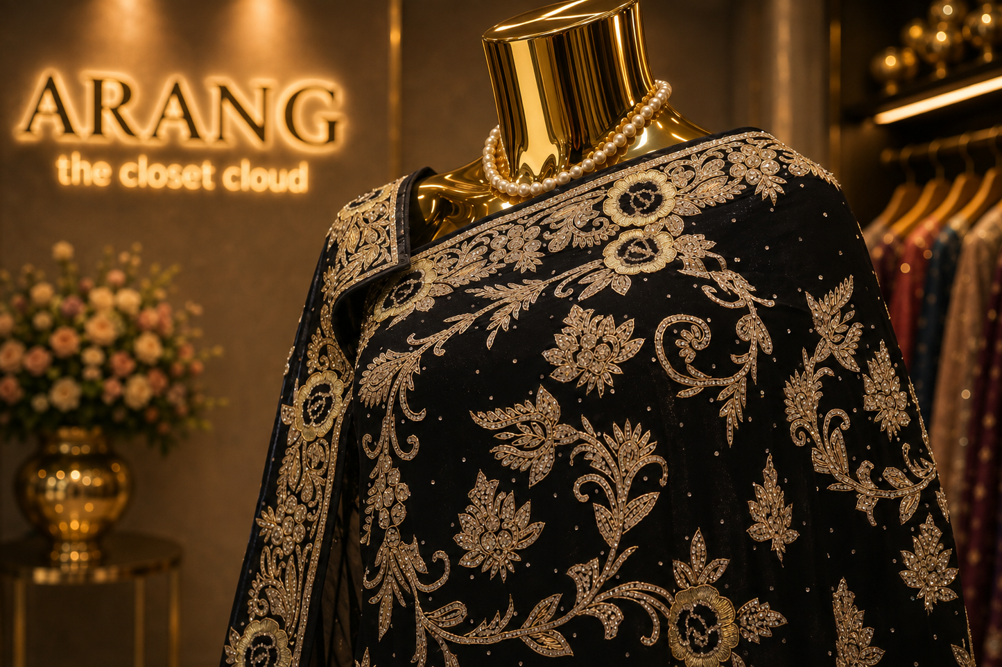 "The Royal Black" Premium Wedding Wear Saree