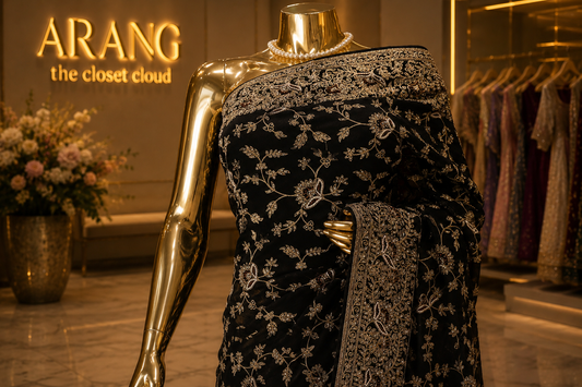 "The Royal Black" Premium Designer Saree