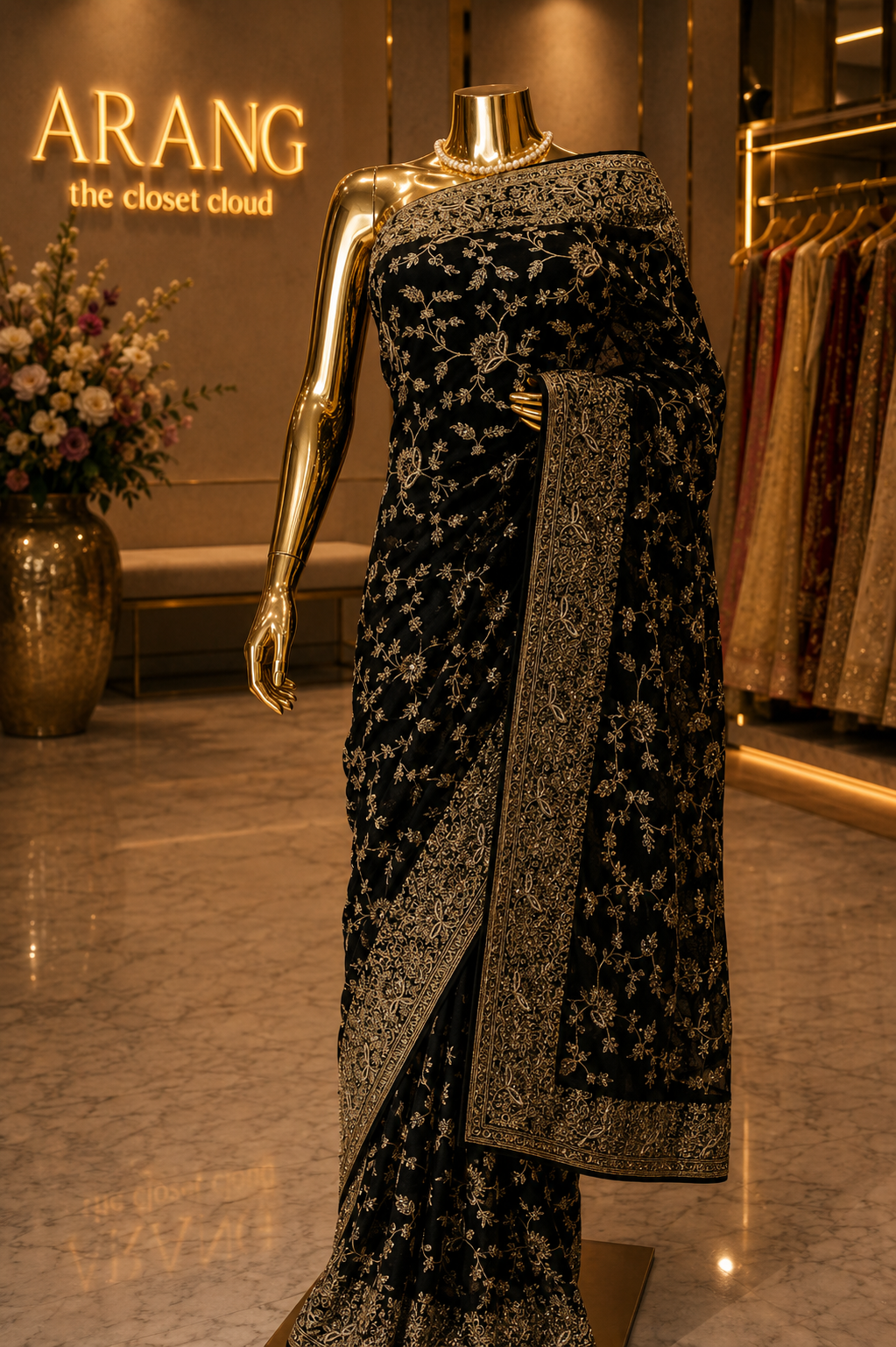 "The Royal Black" Premium Designer Saree