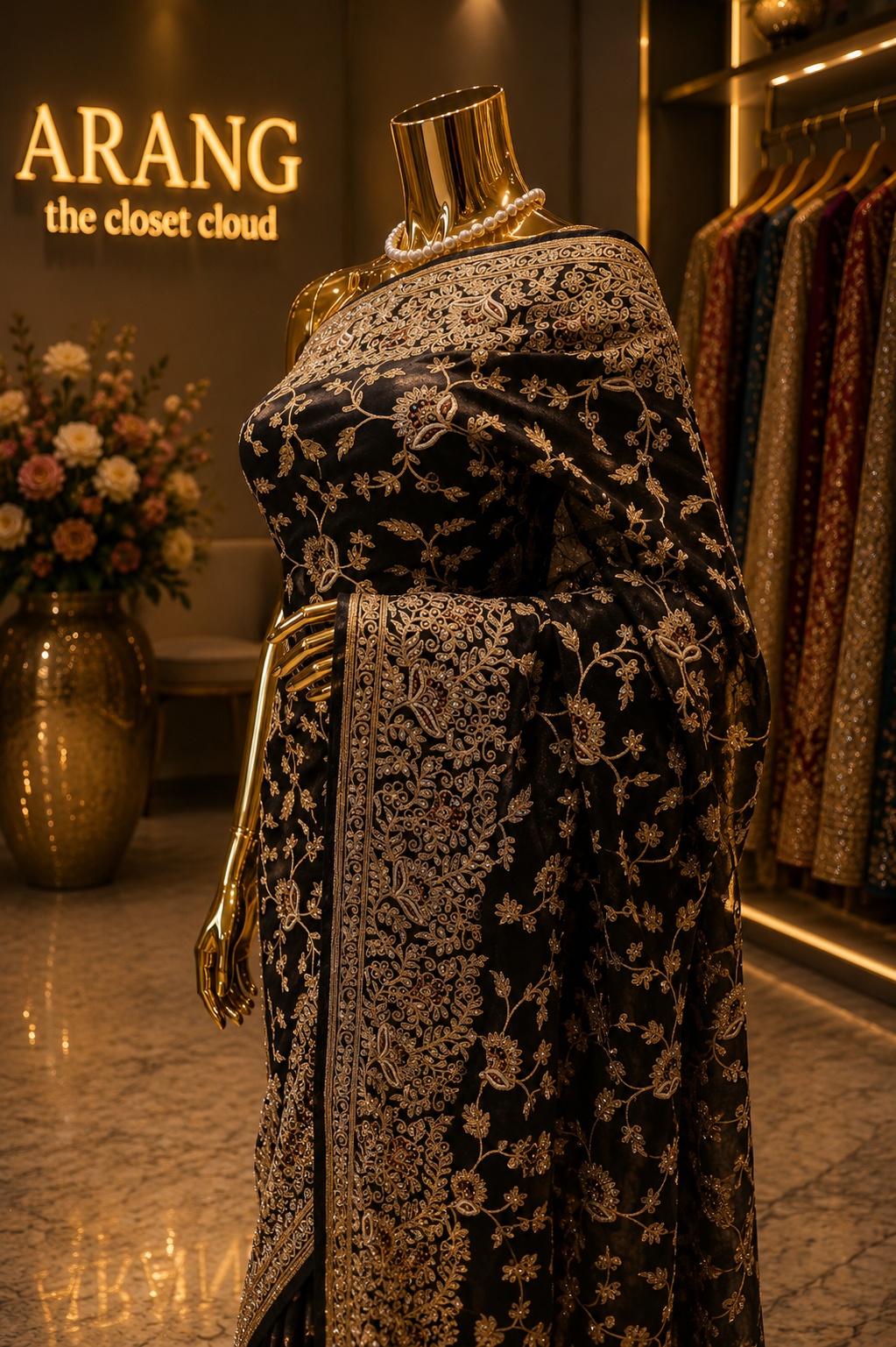 "The Royal Black" Premium Designer Saree