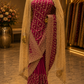 "The Dusty Magenta Duet" Designer Georgette Saree with Veil