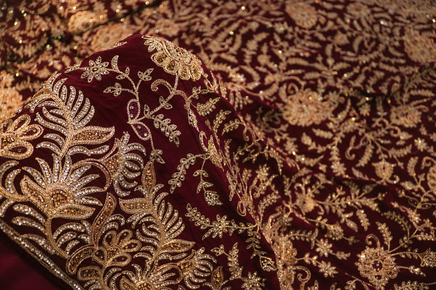 "The Royal Wine" Premium Wedding Wear Saree
