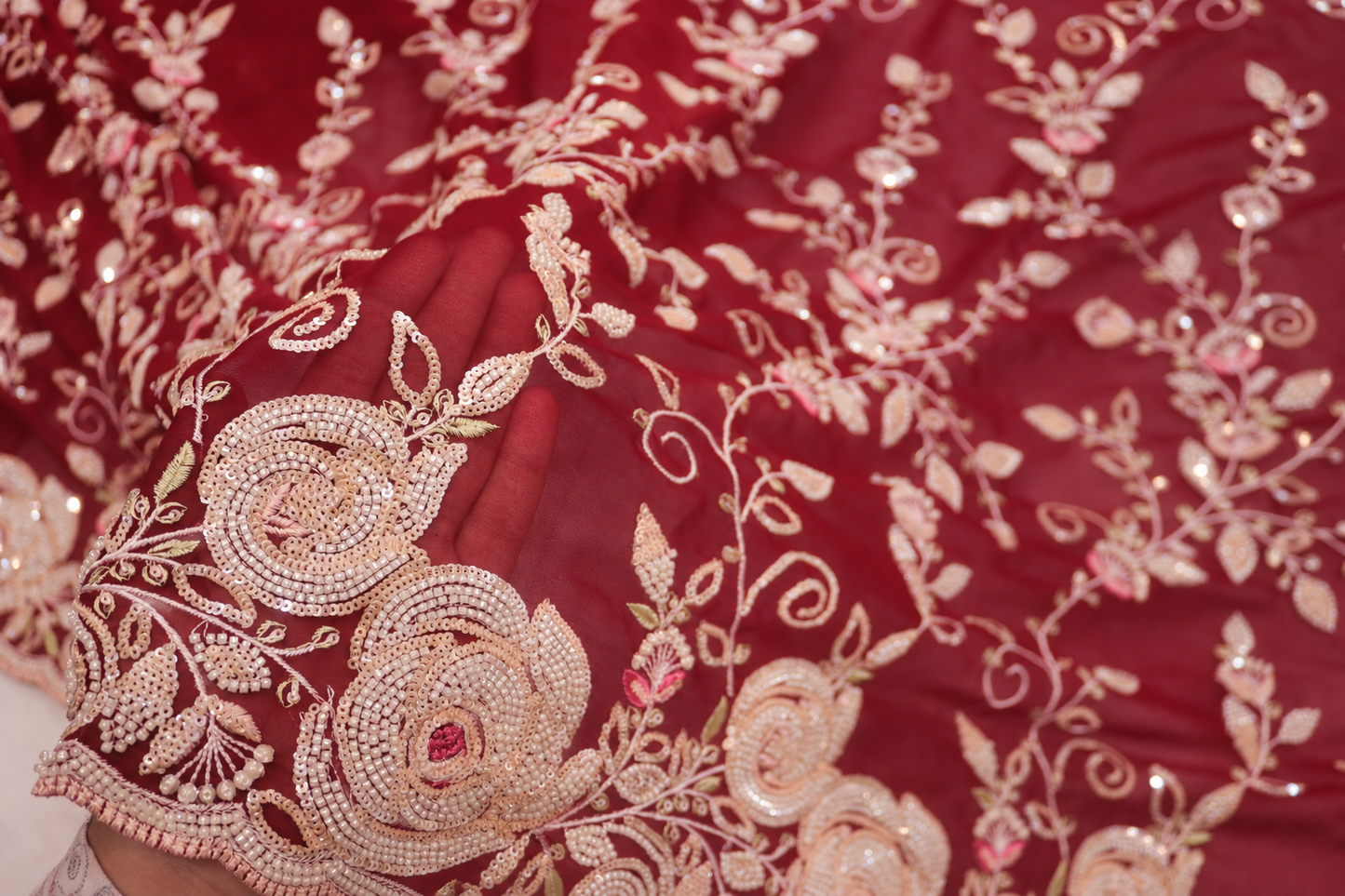 "The Crimson Maroon" Premium Designer Saree