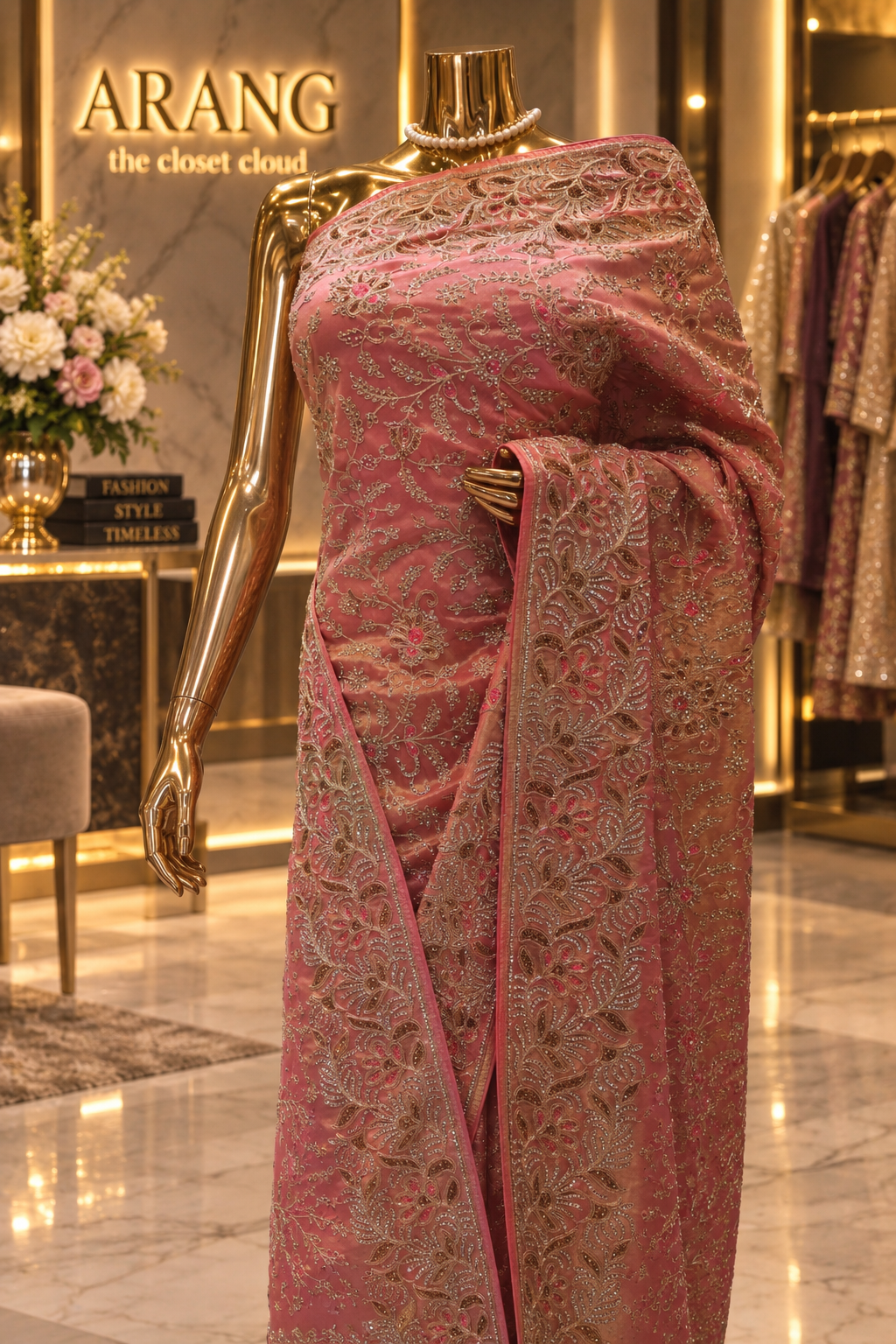 "The Rose Gold" Premium Wedding Wear Saree