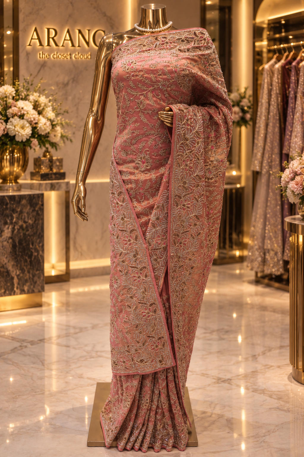 "The Rose Gold" Premium Wedding Wear Saree