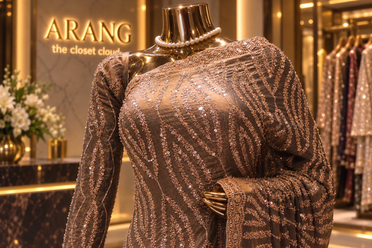 “The Antique Bronze” Premium Designer Saree