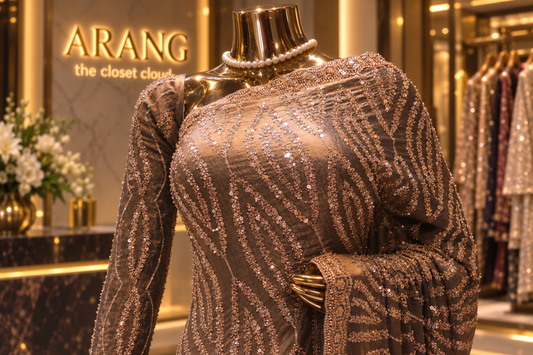 “The Antique Bronze” Premium Designer Saree