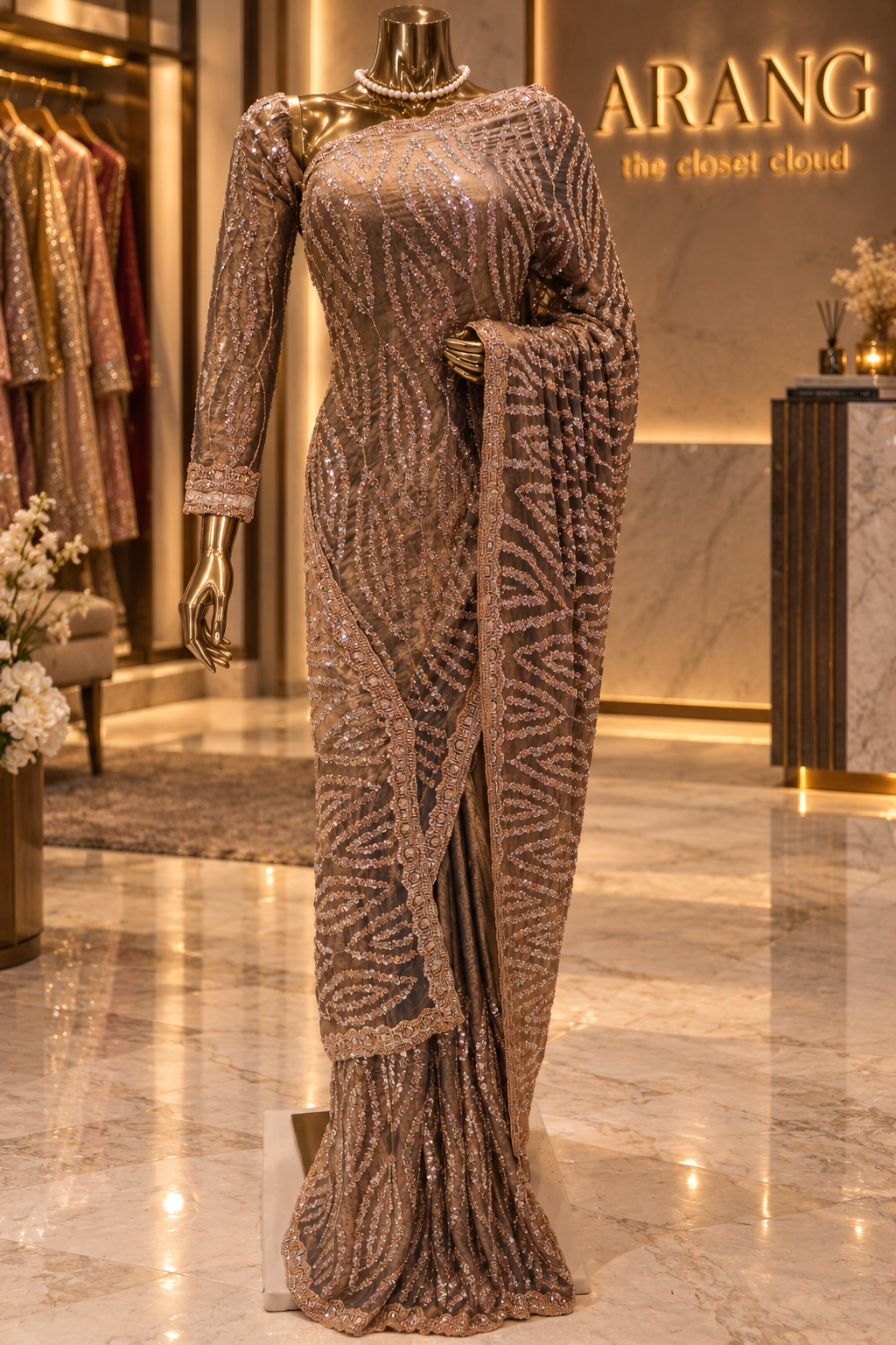 “The Antique Bronze” Premium Designer Saree