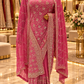 "The Valentine Pink" Premium Designer Saree with Veil