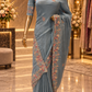 "The Dusty Blue" Premium Designer Saree