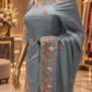 "The Dusty Blue" Premium Designer Saree