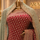 "The Royal Raspberry" Vol 2 Georgette Bridal Saree with Veil