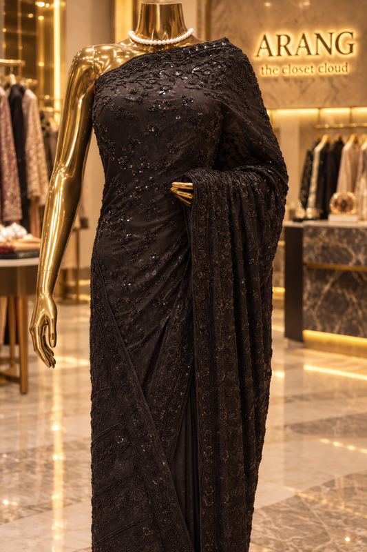 "The Exquisite Black" Premium Designer Saree