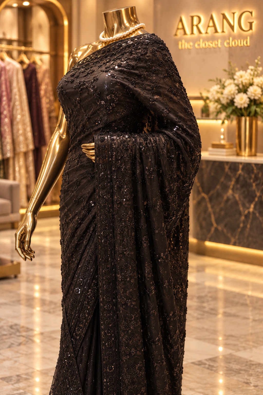 "The Exquisite Black" Premium Designer Saree