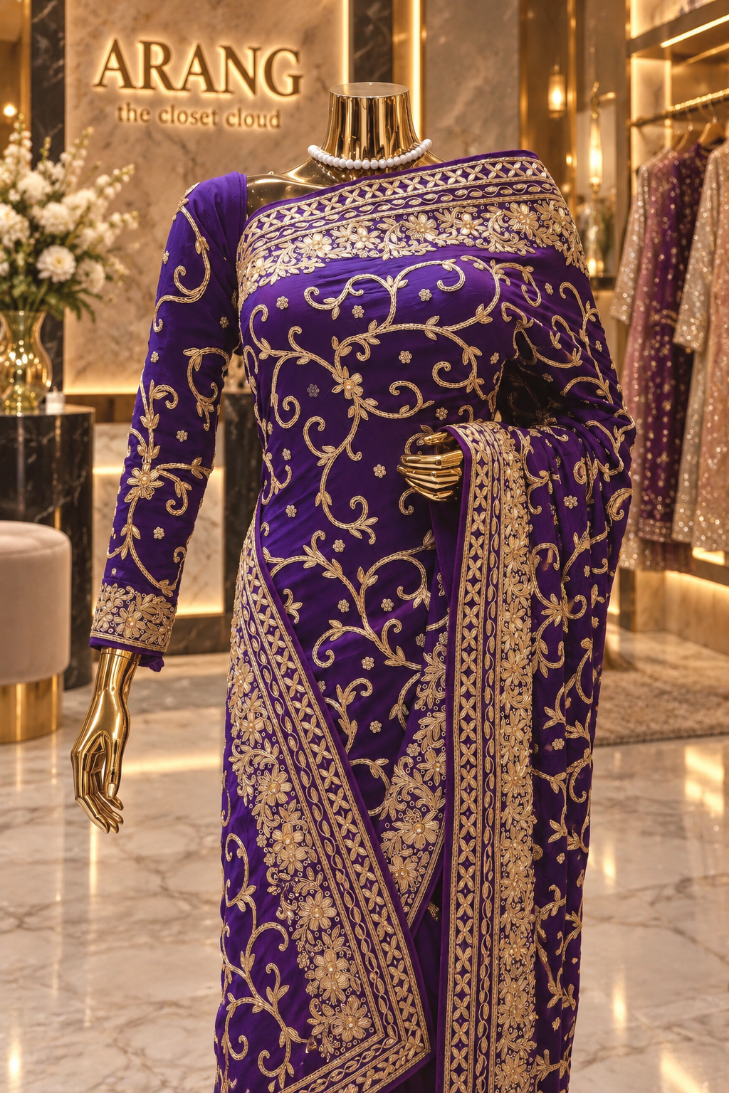 "The Royal Purple" Premium Handcrafted Saree