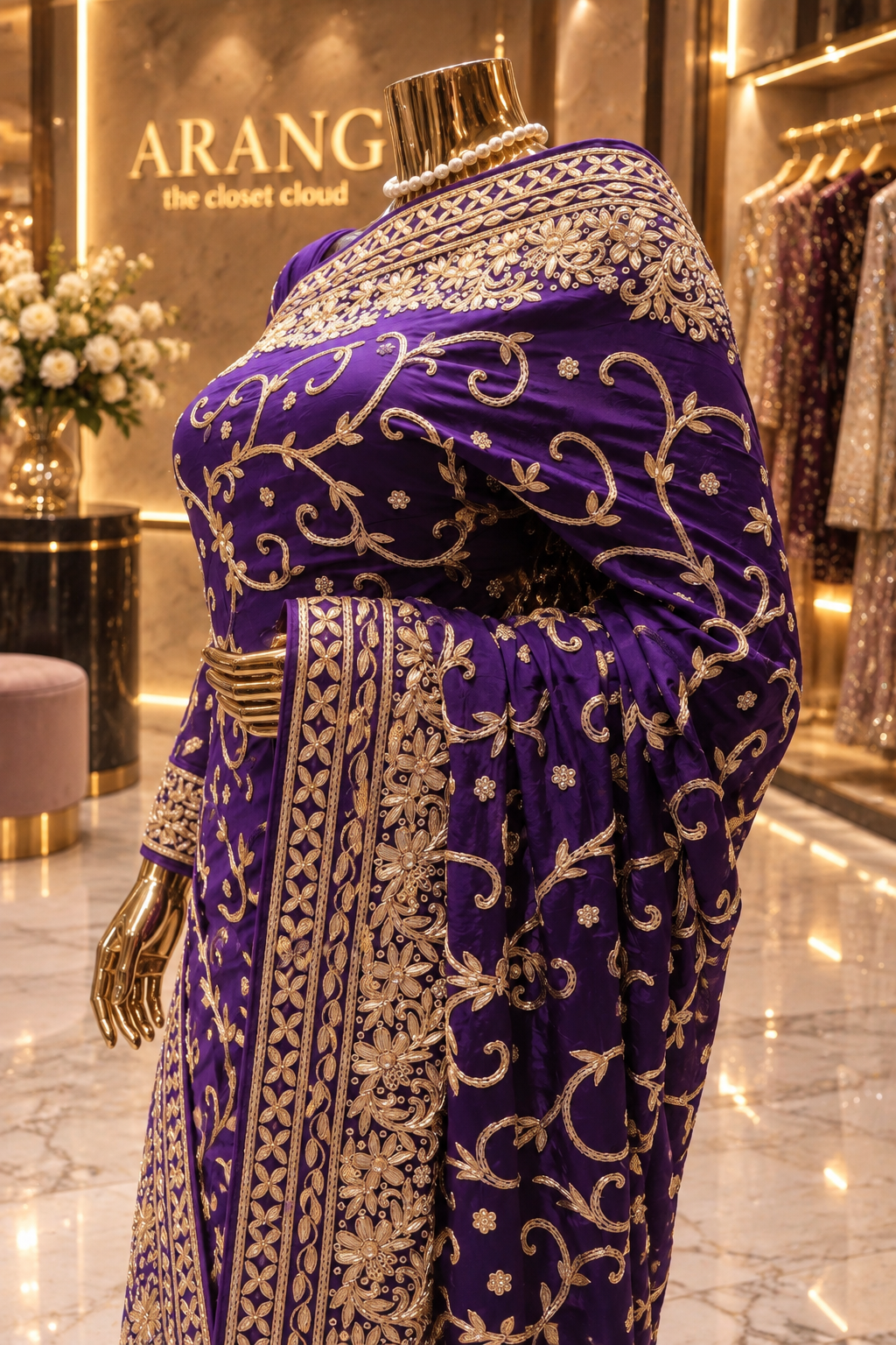 "The Royal Purple" Premium Handcrafted Saree