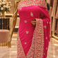 “The Fuchsia Pink" Premium Handcrafted Saree