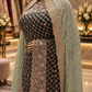 "The Royal Emerald Green" Premium Designer Saree With Veil
