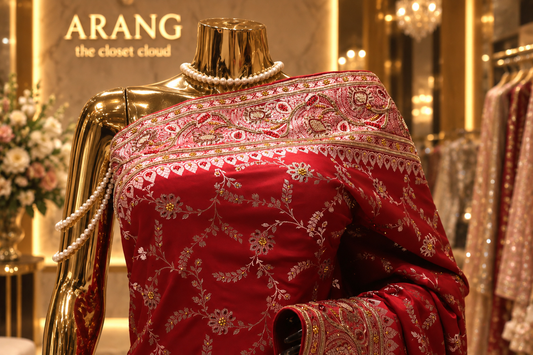 'The Luxurious Royal Maroon" Premium Banarasi Silk Saree