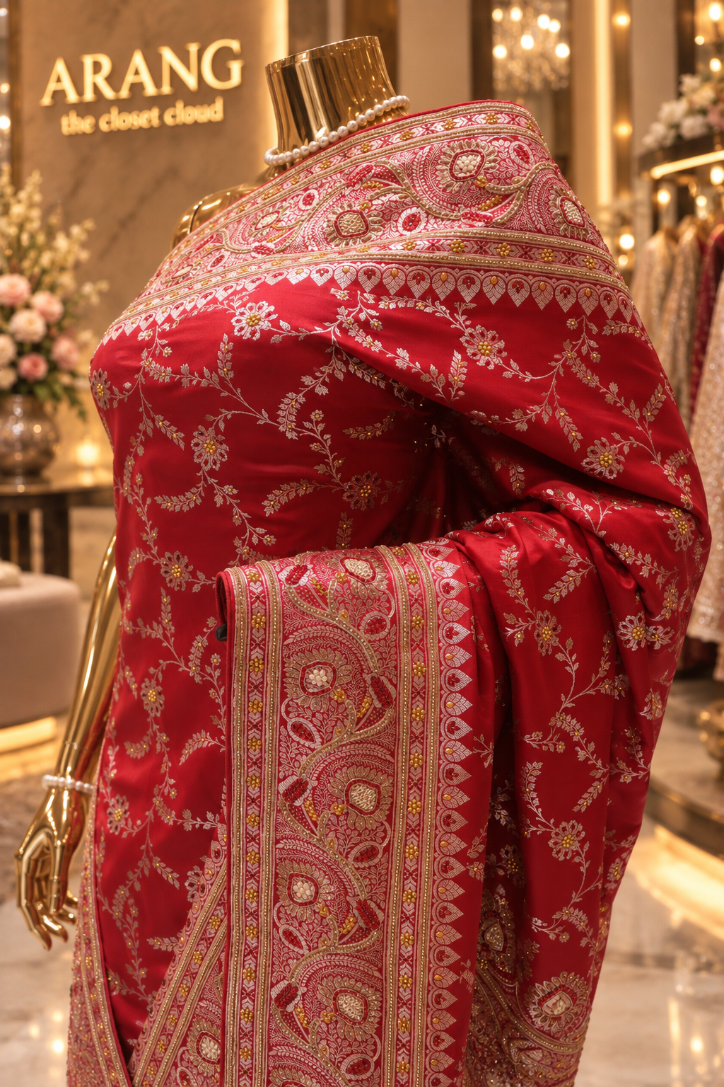 'The Luxurious Royal Maroon" Premium Banarasi Silk Saree