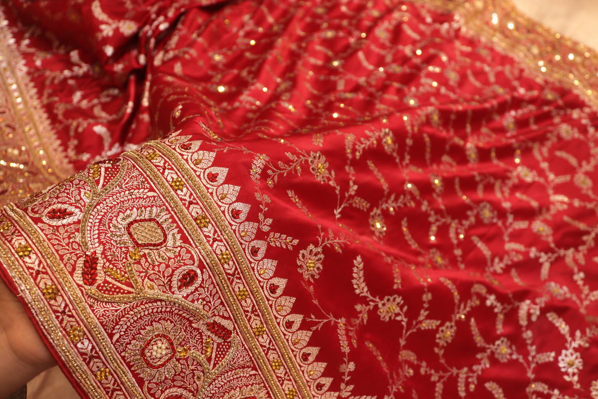'The Luxurious Royal Maroon" Premium Banarasi Silk Saree