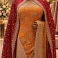 "The Brilliant Yellow" Premium Designer Saree with Veil