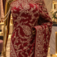 "The Luxury Maroon" Premium Wedding Wear Saree