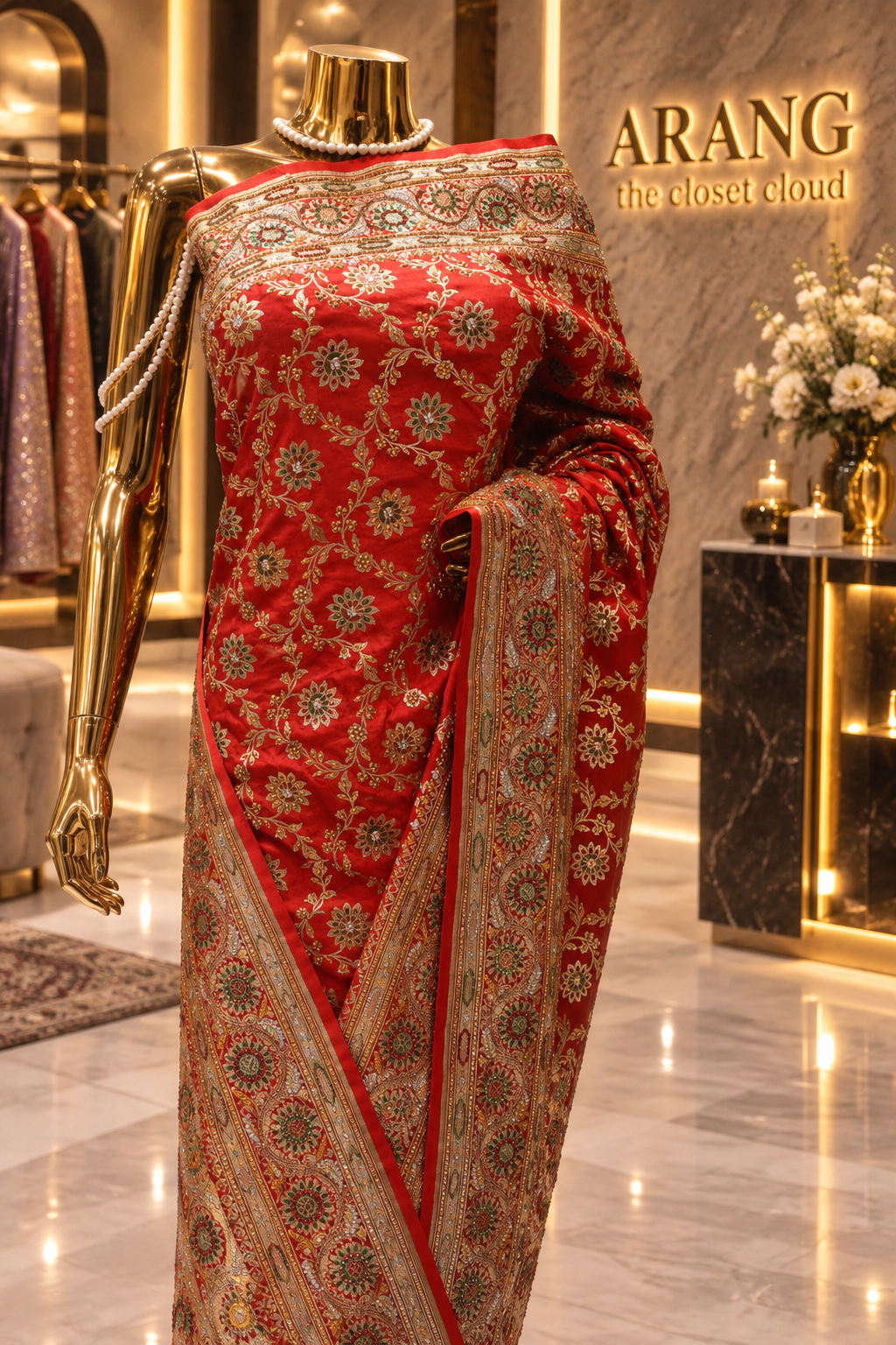 "The Royal Crimson Red" Premium Banarasi Silk Saree