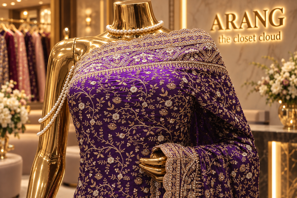"The Royal Violet" Premium Designer Saree