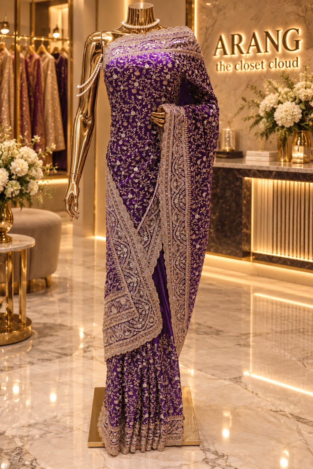 "The Royal Violet" Premium Designer Saree