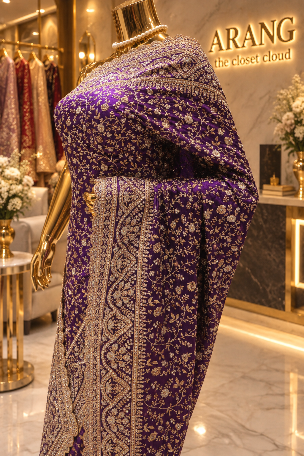 "The Royal Violet" Premium Designer Saree
