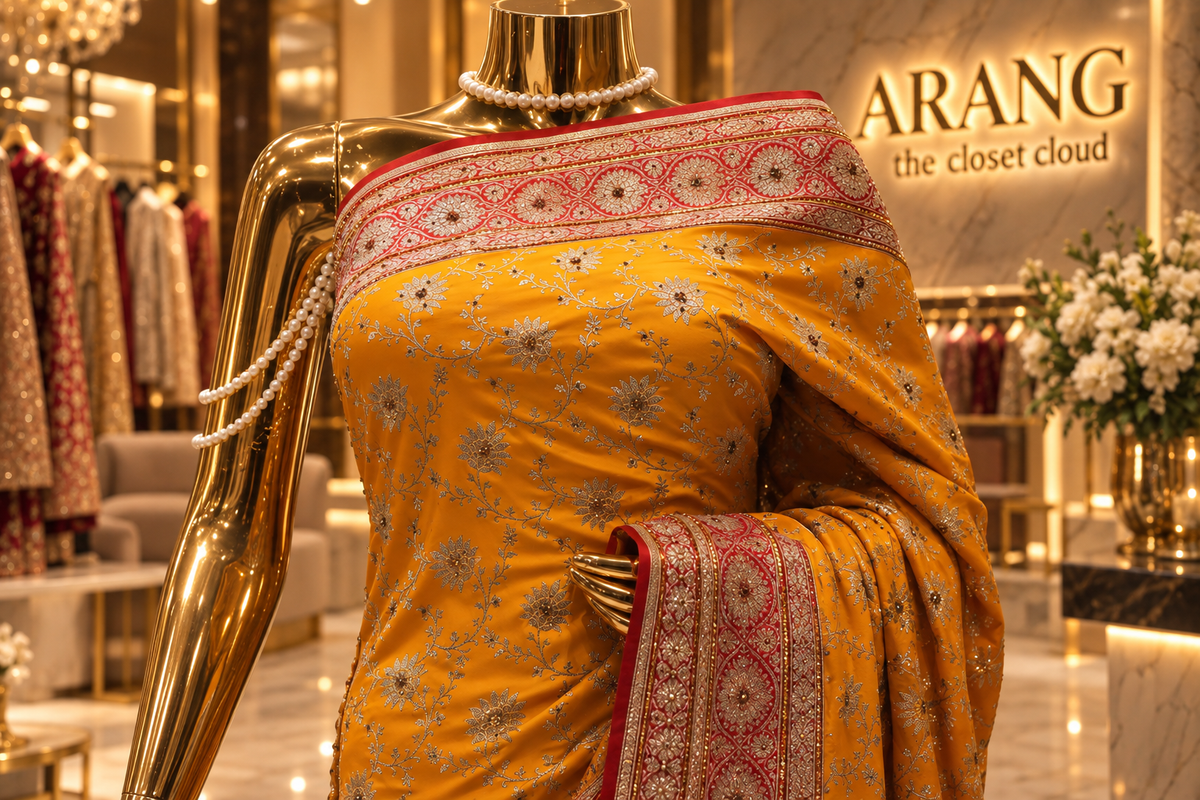 The Luxury Haldi Yellow" Premium Banarasi Silk Saree