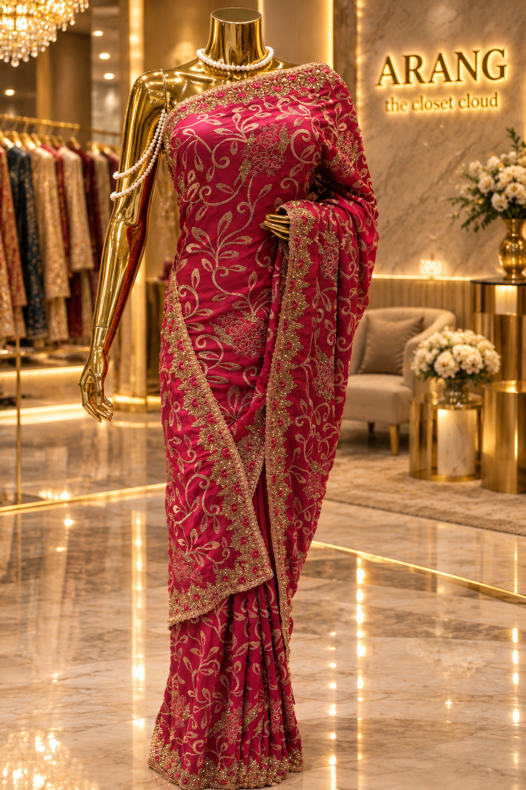 “The Rani Pink” Premium Designer Saree