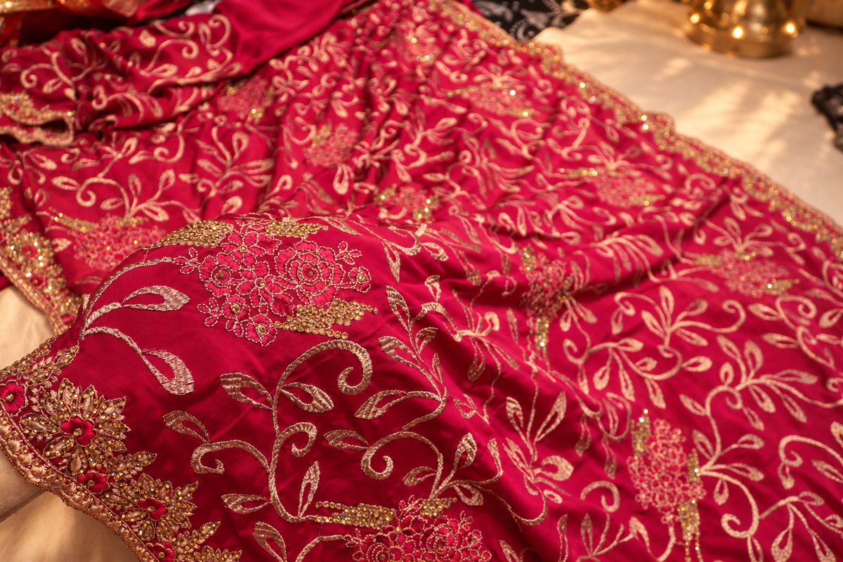 “The Rani Pink” Premium Designer Saree